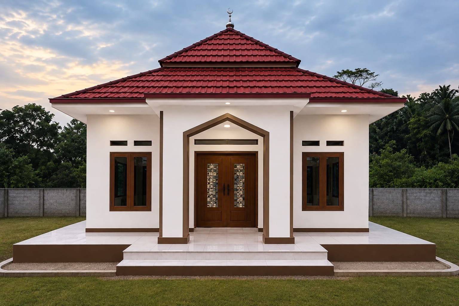 بناء مسجد في اندونيسيا 48 متر مع مرفقات خاصة به