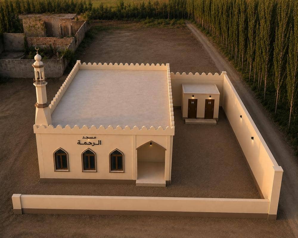 بناء مسجد في باكستان 150 متر مع مرفقات خاصة به